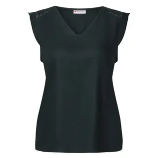 STREET ONE Damen V-Neck Top mit Häkeldetails - 40