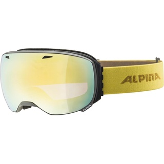 ALPINA BIG HORN Q-LITE - Verspiegelte, Kontrastverstärkende Skibrille Mit 100% UV-Schutz Für Erwachsene, grey-curry, One Size