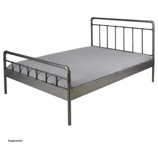 Hti-Living Doppelbett 140 x 200 cm Grau