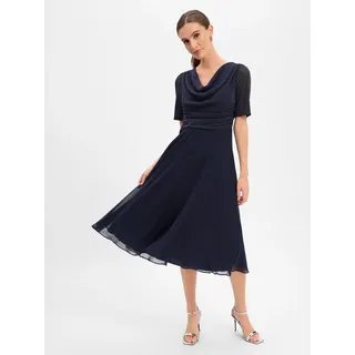 Vera Mont Cocktailkleid Glitzer-Look Blau 46
