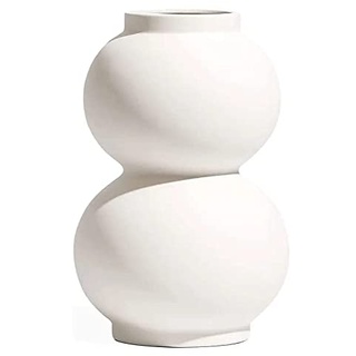 Vase rund | Vase für Pampasgras | Vase Boho Style | Vase Trockenblumen | Keramikvase weiß | Keramikvase rund | Blumenvase weiß | Vase weiß matt | Vase deko