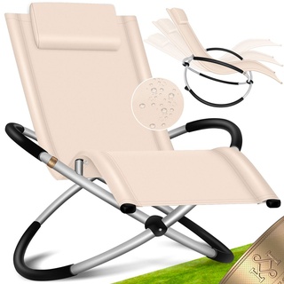 KESSER® Relaxliege Liegestuhl | Gartenliege | Gartenstuhl | Klappstuhl faltbar | Schwungliege | Schaukelsessel | ergonomische Relaxsessel | wetter...