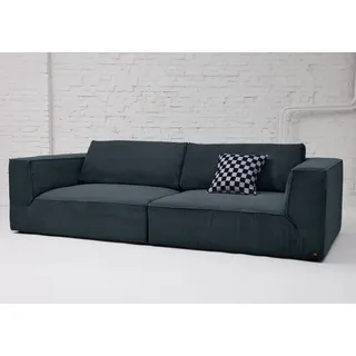 HOME OF COLORS Big-Sofa BIG CUBE – das kubische Sofa mit extra-tiefem, soften Sitzgefühl, in weichem Cordstoff – in vielen schönen Farben blau 300 cm x 122 cm