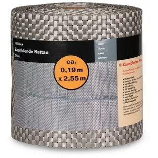noor v&v PVC Sichtschutzstreifen 0,19 x 2,55 m chrom