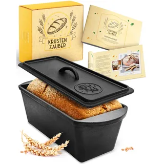 Gusseisen Brotbackform mit Deckel  Robuste rechteckige 28cm Backform  Ideal a...
