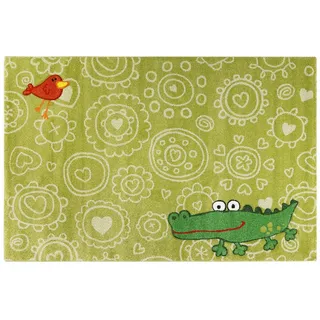 Sigikid Kinderteppich Crocodile, Grün, Textil, Tier, rechteckig, 200x290 cm, Textiles Vertrauen - Oeko-Tex®, für Fußbodenheizung geeignet, in verschiedenen Größen erhältlich, Fasern thermofixiert (heatset), pflegeleicht, Teppiche & Böden, Teppiche, Teppich Kinderzimmer