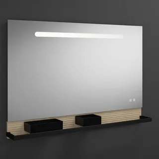 Burgbad Fiumo Leuchtspiegel mit horizontaler LED-Beleuchtung 120 x 81,7 cm,