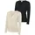 Umstandsshirt MLKERRIE TESS LS JRS TOP NOOS Packung 2-tlg figurbetonte Passform aus Baumwolle und Elasthan mit V-Ausschnitt beige S 36
