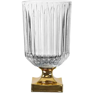 Nachtmann [W0724] Vase auf Fuß in Gold STK/1 651/81/32cm Minerva