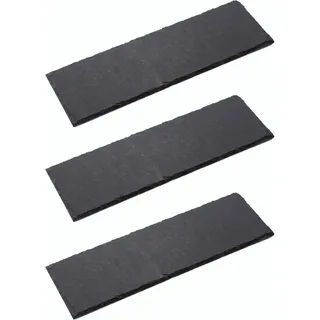 3x Schieferplatten I rechteckig I 40x30x0,5 cm I Sushi Platte Steinteller Schieferplatten Set Schiefer Servierplatten deko Buffet Platten