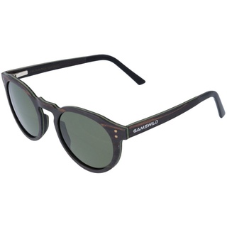 Gamswild Sonnenbrille UV400 GAMSSTYLE Holzbrille polarisierte Gläser Damen Herren Unisex, Modell WM0014 in braun, grau & G15 grün