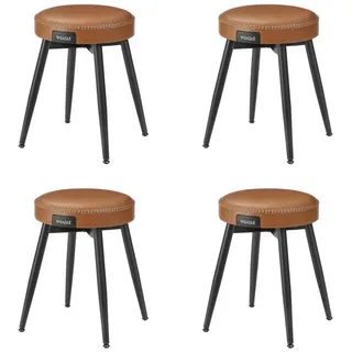 VASAGLE Sitzhocker (4 St), Esszimmerstuhl, EKHO Series, schminktisch stuhl, 48,2 cm hoch schwarz