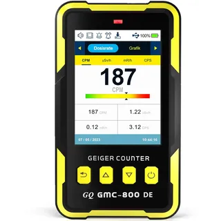 Nuklearer Strahlungsdetektor GQ GMC-800 DE Geigerzähler – Deutsche Version, USA-Design, US-Standard, Dosimeter, Beta Gamma Röntgen