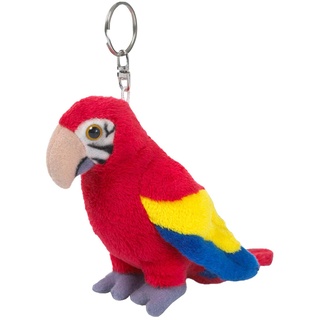 WWF 00281 - Plüschtier Papagei, lebensecht gestalteter Kuscheltier-Anhänger, ca. 10 cm groß, wunderbar weich und kuschelig, Handwäsche möglich