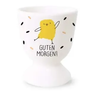 Grafik-Werkstatt 61482 Eierbecher mit Echtgold | Porzellan Becher | Guten Morgen