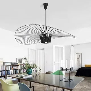 Vertigo E27 Pendelleuchte Für Restaurant, Lampenschirm, Restaurant, Bar, Café, Fiberglas/polyurethan, Kreativer Kronleuchter (schwarz, 80 Cm)