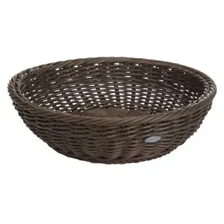 Westmark Brotkorb Saleen, geflochten, aus Kunststoff, Ø 29 x 8 cm, rund, braun