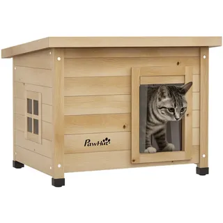 PawHut Katzenhaus 57 x 45 x 43 cm Gelb