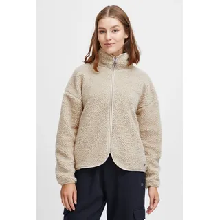 OXMO Plüschjacke OXTonje Kuschelige Teddyjacke mit Stehkragen beige S