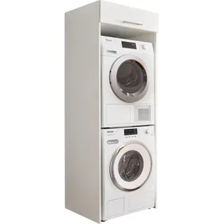 Bega BBK Laundreezy Waschmaschinenschrank 67,5 x 200 cm Weiß Holz/Kunststoff/Metall