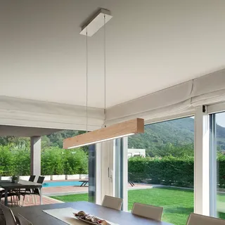 Fabas Luce Badia 1x43W 110 cm eckig Eichenholz