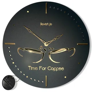 Golden Cups Küchenuhr Rund Geräuschlos 3d