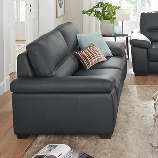 Calia Italia 3-Sitzer CALIA ITALIA "Gaia, hochwertiges Ledersofa mit erstklassigem Sitzkomfort", schwarz, B:210cm H:92cm T:97cm, Leder SORRENTO - 100% Leder;Leder BULL - 100% Leder, Sofas, edles Design, in zwei hochwertigen Lederqualitäten