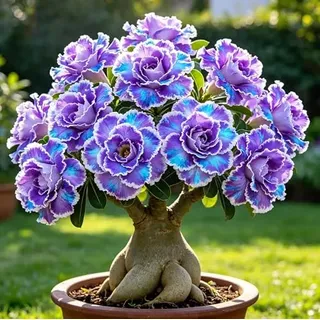 Ideale Seltene WüStenrosen, üBerraschend Wachsend, Sehr Pflegeleicht, Lang anhaltende Blüte, Exklusive Außendekoratio-3 rhizom-H