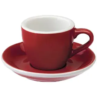 Espressotasse mit Untertasse Loveramics Egg Red, 80 ml