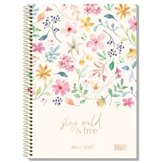 häfft® verlag Häfft College-Timer A5 Wild Blossoms 26/27