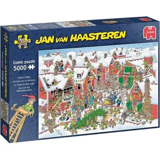 Jumbo 20076 - Jan van Haasteren, Santas Village, Das Dorf des Weihnachtsmanns, Comic-Puzzle, 5000 Teile