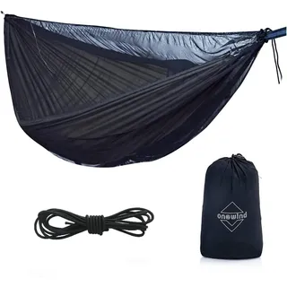 Onewind Hängematte Mosquito Net Bottom Entry Fits All Single & Double Camping Hängematten -Sicherheit von Bugs, Moskitos, No See Ums, Spiders & Pesky Bugs -Lightweight Compact Easy Setup