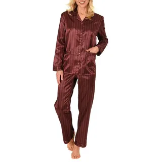 normann-wäschefabrik Normann Pyjama Satin Rot 40/42