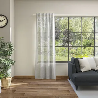 Neutex for you! Vorhang NEUTEX FOR YOU "Pino Eco" Gr. 1, grau (anthrazit), B:142cm H:245cm, Baumwolle, Polyester, Gardinen