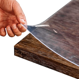 Ertex Tischfolie transparent 2,2mm mit abgeschrägter Kante/Tischschutz transparent versch. Größen und Wunschmaß/Tisch Schutzfolie transparent/Folie für Tisch aus PVC 10 x 14