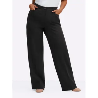 sheego Jerseyhose Normal Schwarz 46