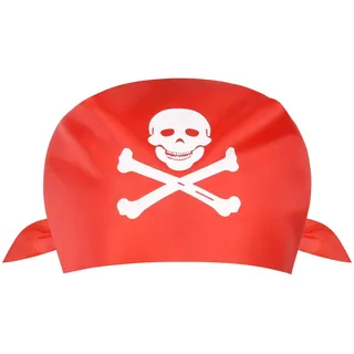 Aomig Pirat Bandana, 1 Stücke Pirat Kapitän, Kopftuch für Pirat Thema Party Halloween und Kinder Party Gefallen (Rot)