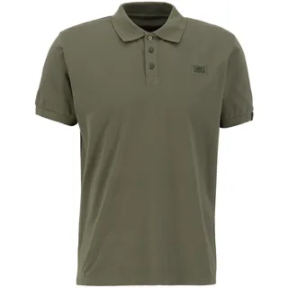 Poloshirt ALPHA INDUSTRIES "ALPHA Men - Polo Shirts X-Fit Polo" Gr. L, grün (dark green) Herren Shirts Kurzarm