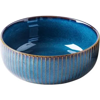 Salatschüssel Keramik 1800ML Groß Porzellan Salatschale 21cm Blau