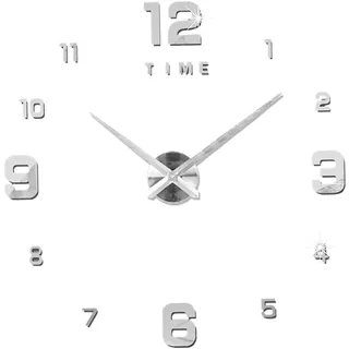 Diy-wanduhr, Rahmenlos, 3d-spiegel-wanduhr, Große, Geräuschlose Wandaufkleber Für Wohnzimmer, Heimdekoration