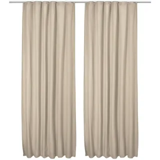Beautissu Amelie Luna Kräuselband 140 x 245 cm creme 2 St.
