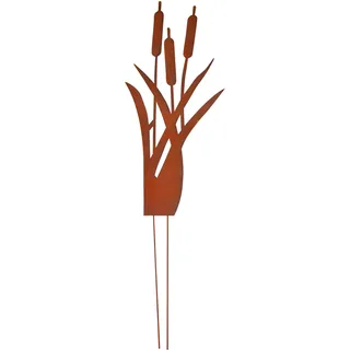 Relaxdays Gartenstecker Schilf 120 x 35 cm Braun