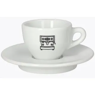 La Marzocco linea Espressotasse Schwarz mit Untertasse