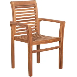 Stapelstuhl Derby Teak mit Armlehnen