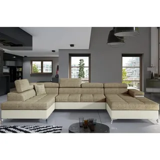 MF Design Eduard Recamiere Links in Beige -  (L) 205 x (B) 337 x (H) 88 cm | Gr.: onesize