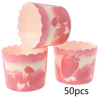 50 Stück Papierf√∂rmchen Für Kuchen, Cupcakes, Muffins, Backen, Hochzeiten, Weihnachten Und Partys