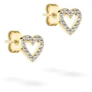 TAMARIS Ohrstecker Sparkling Hearts Gelbgoldfarben 89139589 Zirkonia
