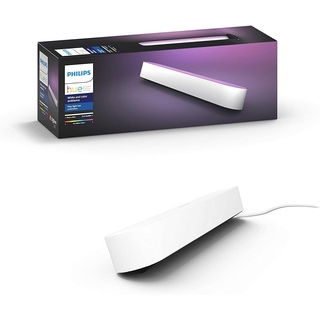 Philips Hue White & Color Ambiance Play Lightbar weiß 490lm, dimmbar, bis zu 16 Millionen Farben, steuerbar via App, kompatibel mit Amazon Alexa (Echo, Echo Dot), Schwarz, Weiß