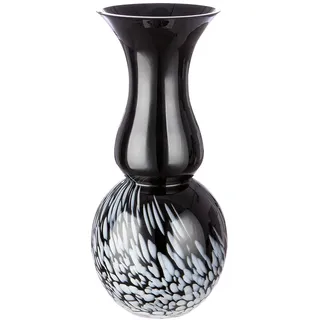 Gilde Blumenvase 36,5 cm Schwarz/Weiß