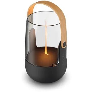 Stadler Form Aroma Diffuser und Laterne Sophie mini, kabellos, klein | Für ätherische Öle, Ultraschall, für drinnen und draußen, Flammen-Effekt, Akkubetrieb bis 7 h, schwarz mit Bambus-Griff